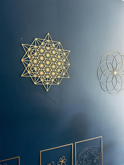 Tetrahedron Metal Wall Art - BlackIvyCraft