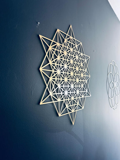 Tetrahedron Metal Wall Art - BlackIvyCraft