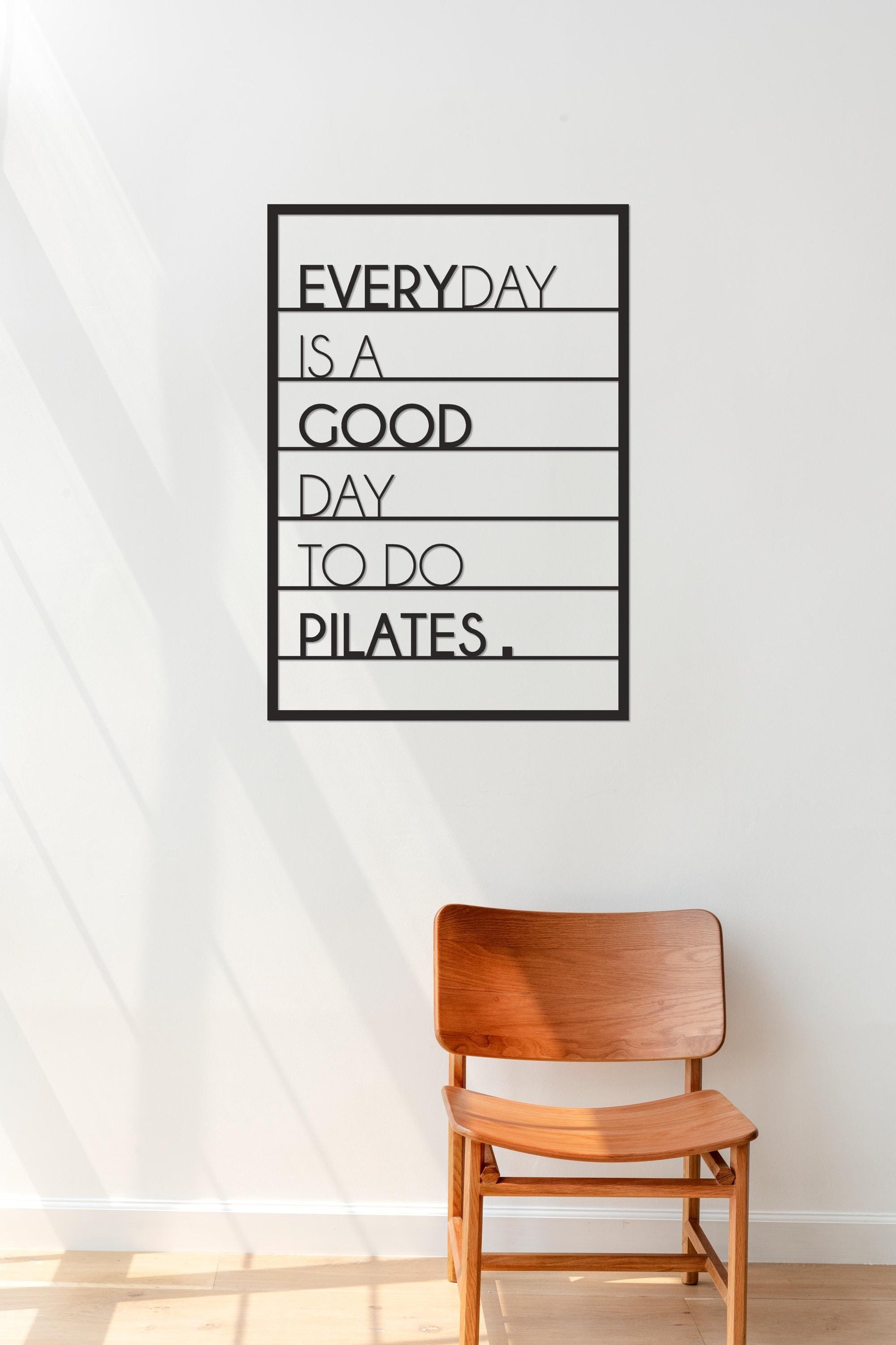 Pilates Metal Wall Art, Pilates Studio Sign, Fitness Studio Decor, Gym Motivation Wall Art - BlackIvyCraft