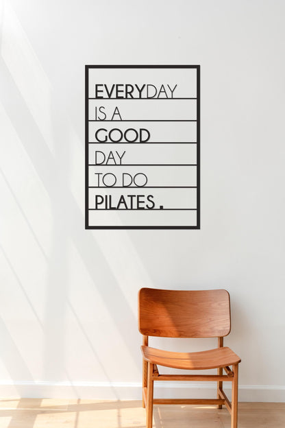 Pilates Metal Wall Art, Pilates Studio Sign, Fitness Studio Decor, Gym Motivation Wall Art - BlackIvyCraft