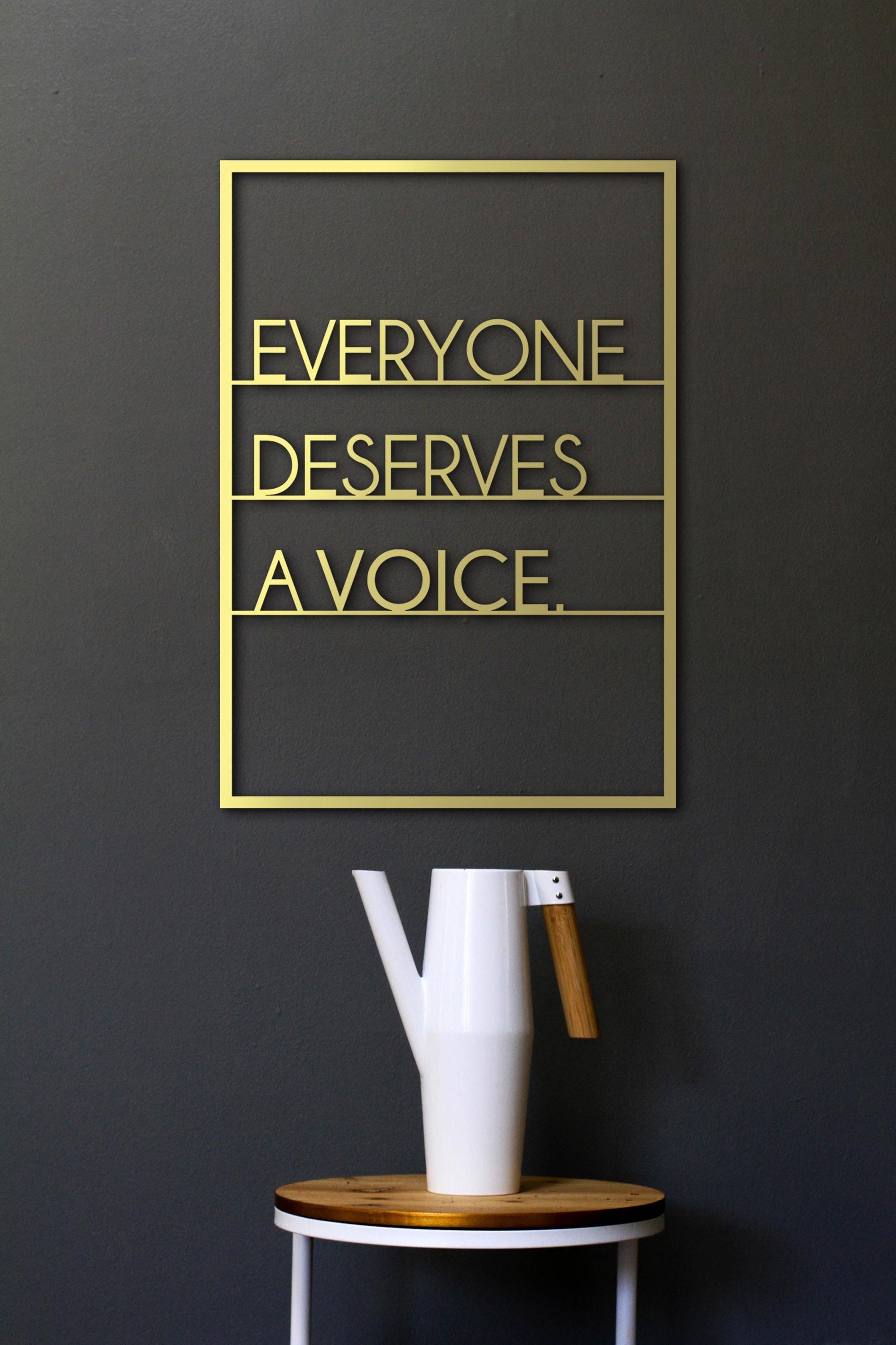 Everyone Deserves A Voice, Speech Therapy Metal Wall Art, Speech Therapist Decor - BlackIvyCraft
