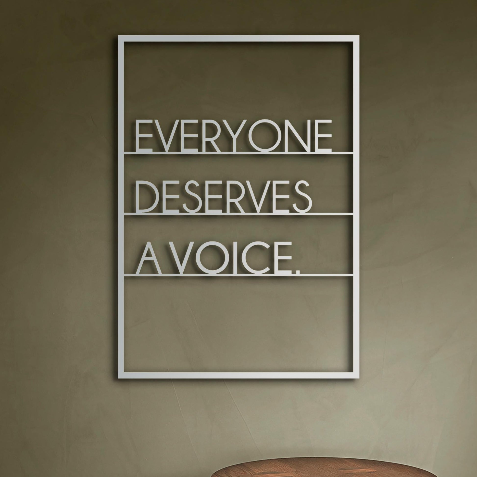 Everyone Deserves A Voice, Speech Therapy Metal Wall Art, Speech Therapist Decor - BlackIvyCraft