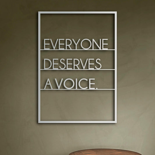 Everyone Deserves A Voice, Speech Therapy Metal Wall Art, Speech Therapist Decor - BlackIvyCraft