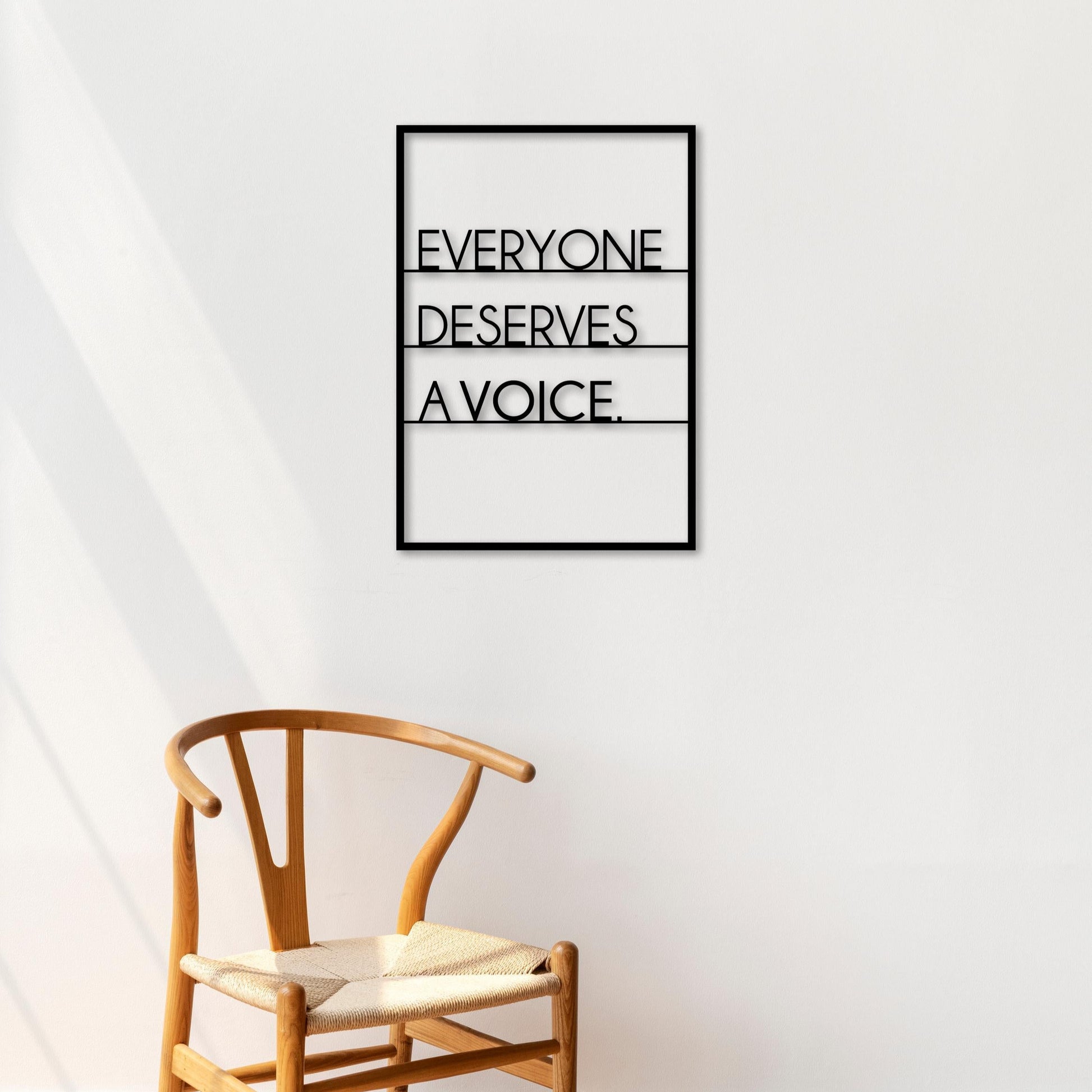 Everyone Deserves A Voice, Speech Therapy Metal Wall Art, Speech Therapist Decor - BlackIvyCraft