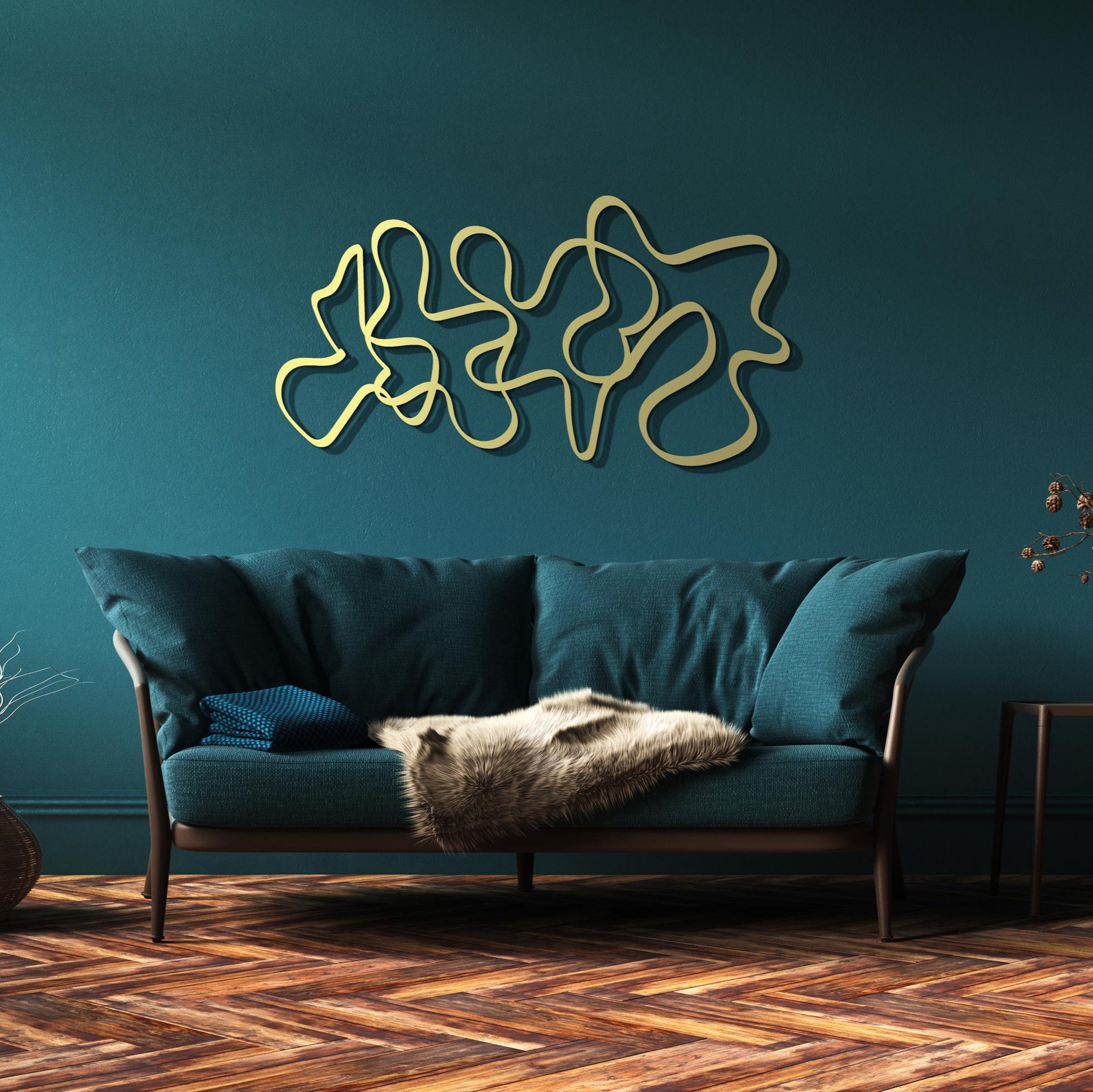 Oversize Abstract Metal Wall Art - BlackIvyCraft