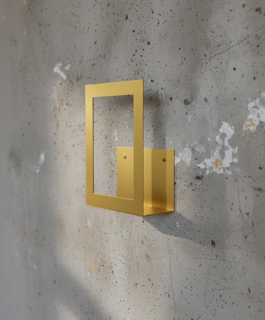 Metal Wall Mount Magazine Holder, Modern Bookshelf, Vinyl Record Storage, Brochure Display Rack - BlackIvyCraft