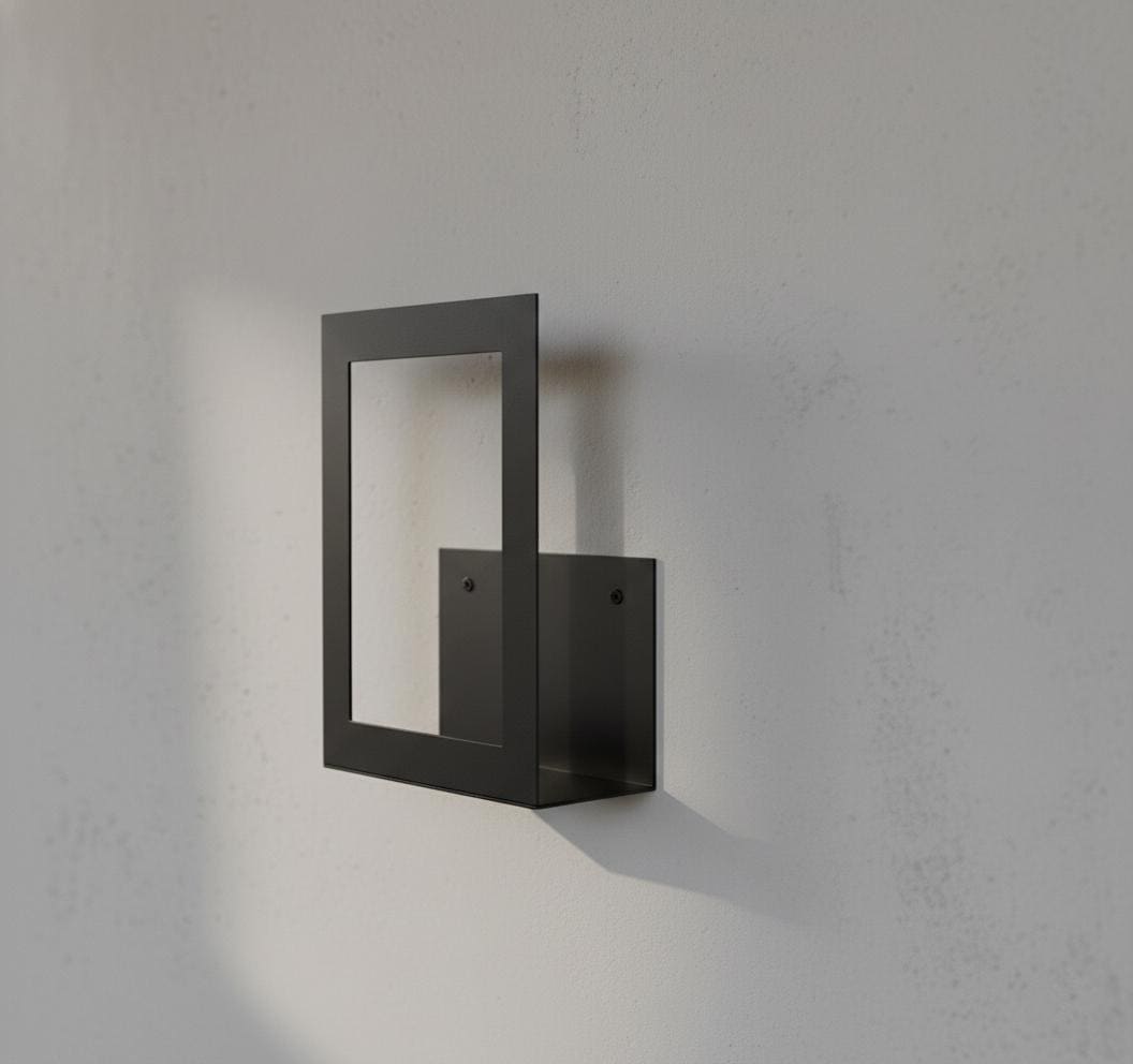 Metal Wall Mount Magazine Holder, Modern Bookshelf, Vinyl Record Storage, Brochure Display Rack - BlackIvyCraft