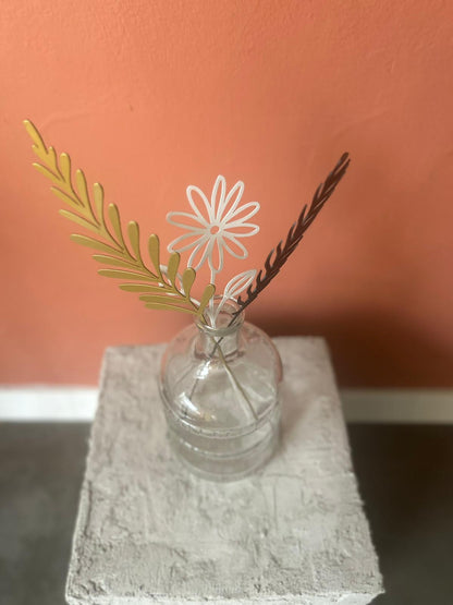 Metal Flower Stems Set – Christmas Table Decor Gift - BlackIvyCraft