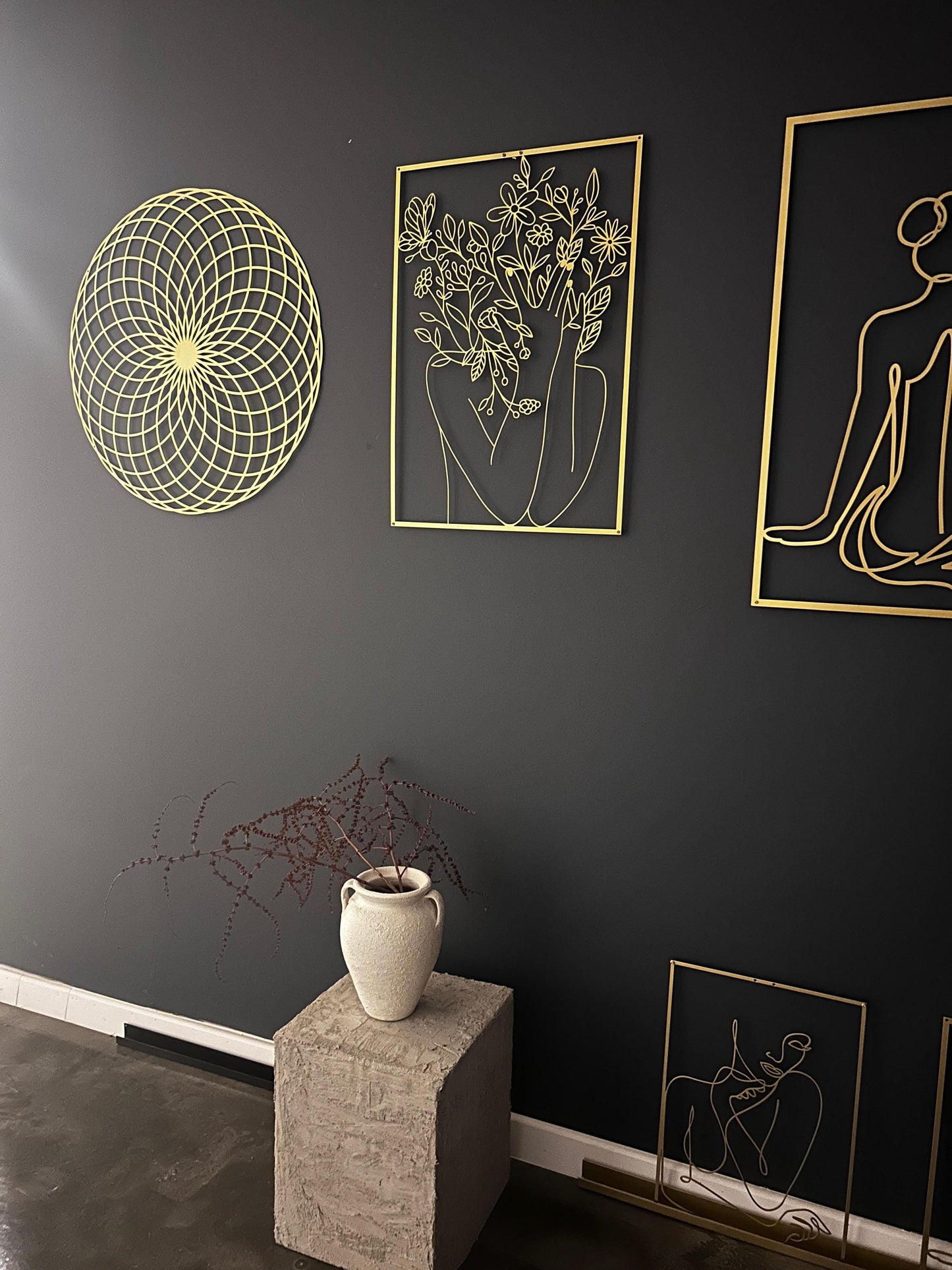Eternal Life Lotus Metal Wall Art: Gold Sacred Geometry - BlackIvyCraft