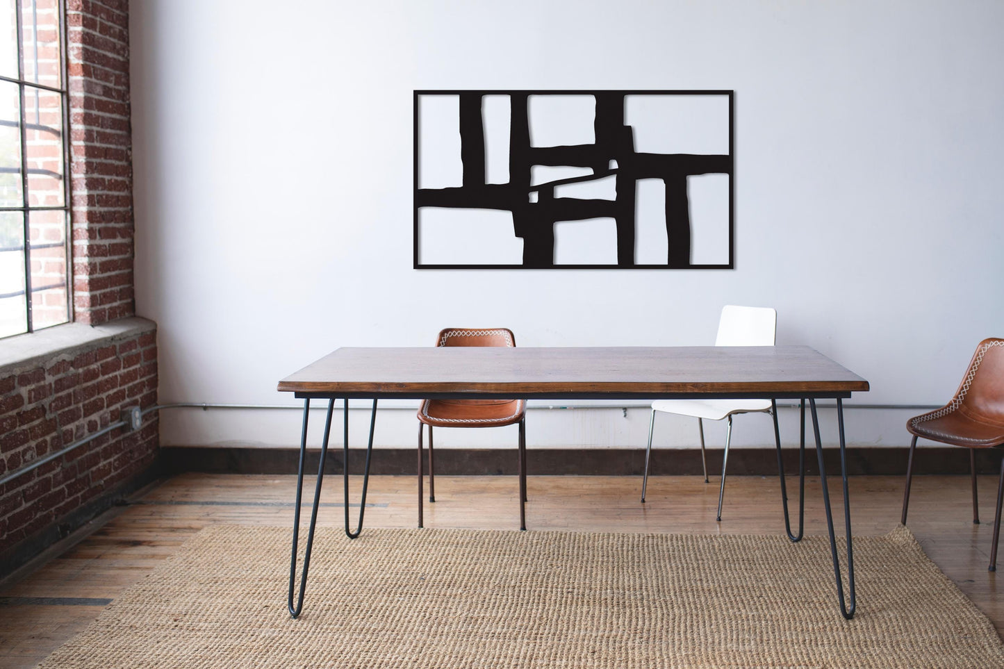 Modern Abstract Metal Wall Art | Luxury Horizontal Decor - BlackIvyCraft