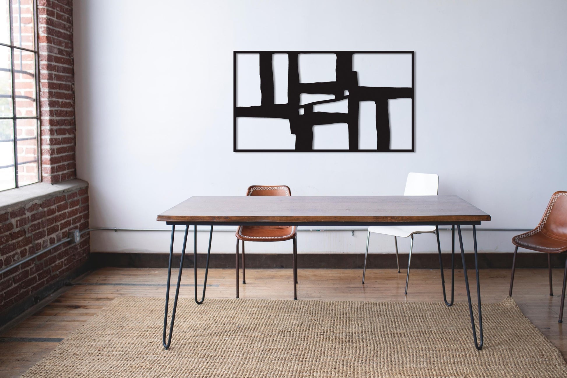 Modern Abstract Metal Wall Art | Luxury Horizontal Decor - BlackIvyCraft