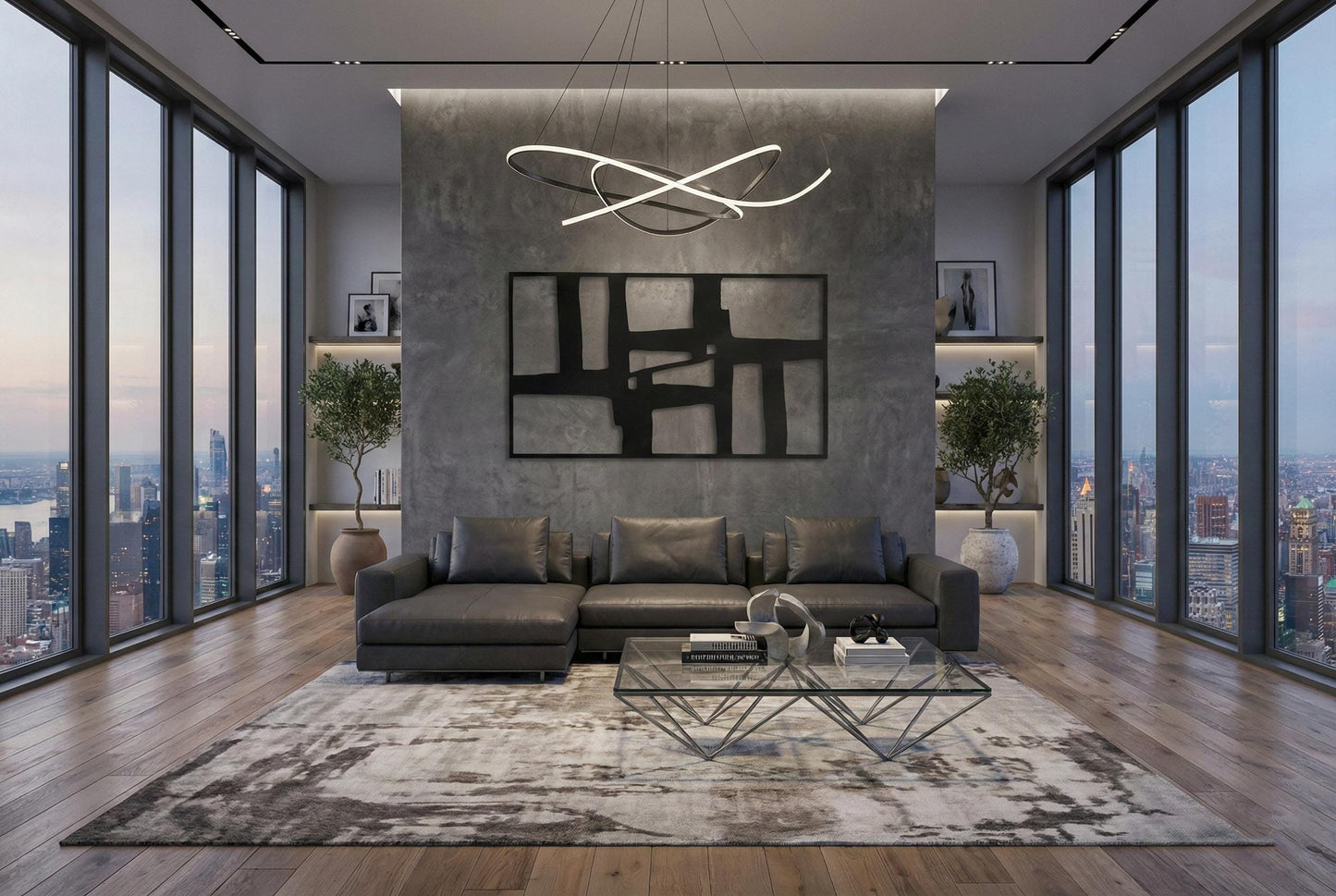 Modern Abstract Metal Wall Art | Luxury Horizontal Decor - BlackIvyCraft