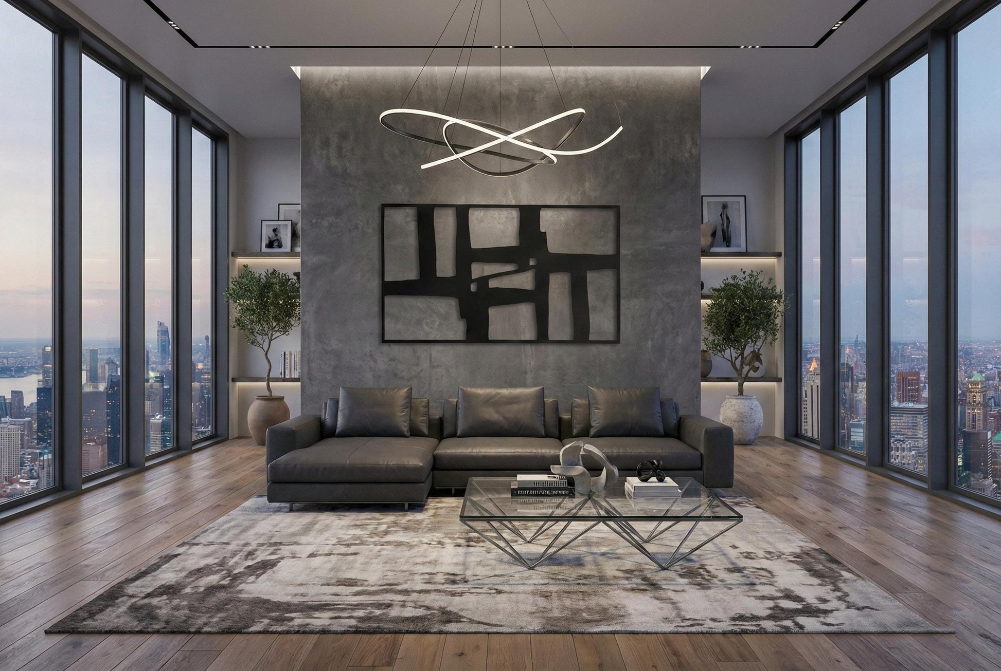 Modern Abstract Metal Wall Art | Luxury Horizontal Decor - BlackIvyCraft