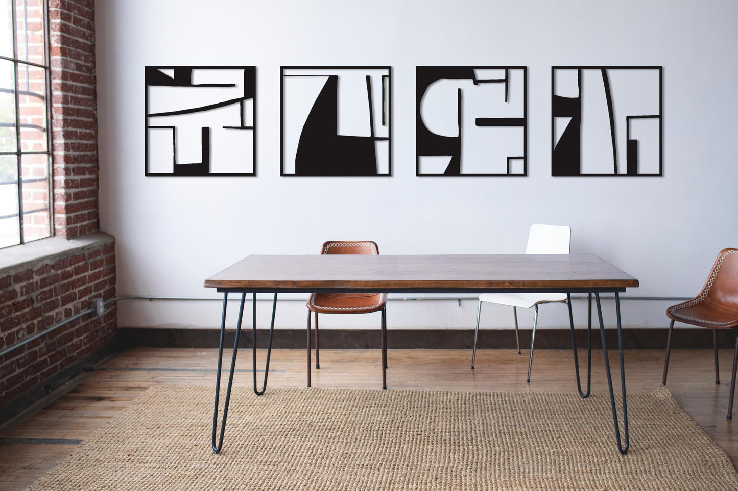 Luxury Abstract Metal Wall Art Set - Modern Decor for Hotel Lobbies, Offices & High-End Interiors - BlackIvyCraft