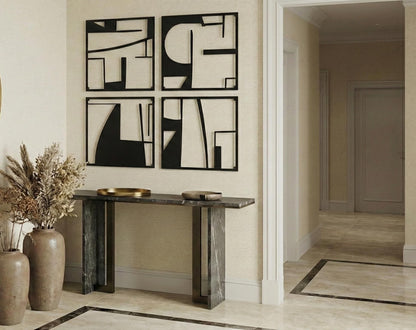 Luxury Abstract Metal Wall Art Set - Modern Decor for Hotel Lobbies, Offices & High-End Interiors - BlackIvyCraft