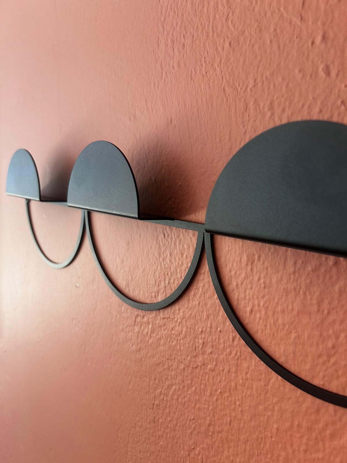 Modern Metal Wall Rack: Minimal Gold Coat Hooks, Accessory Rack - BlackIvyCraft