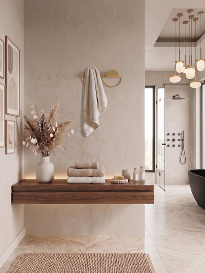 Modern Metal Wall Rack: Minimal Gold Coat Hooks, Accessory Rack - BlackIvyCraft