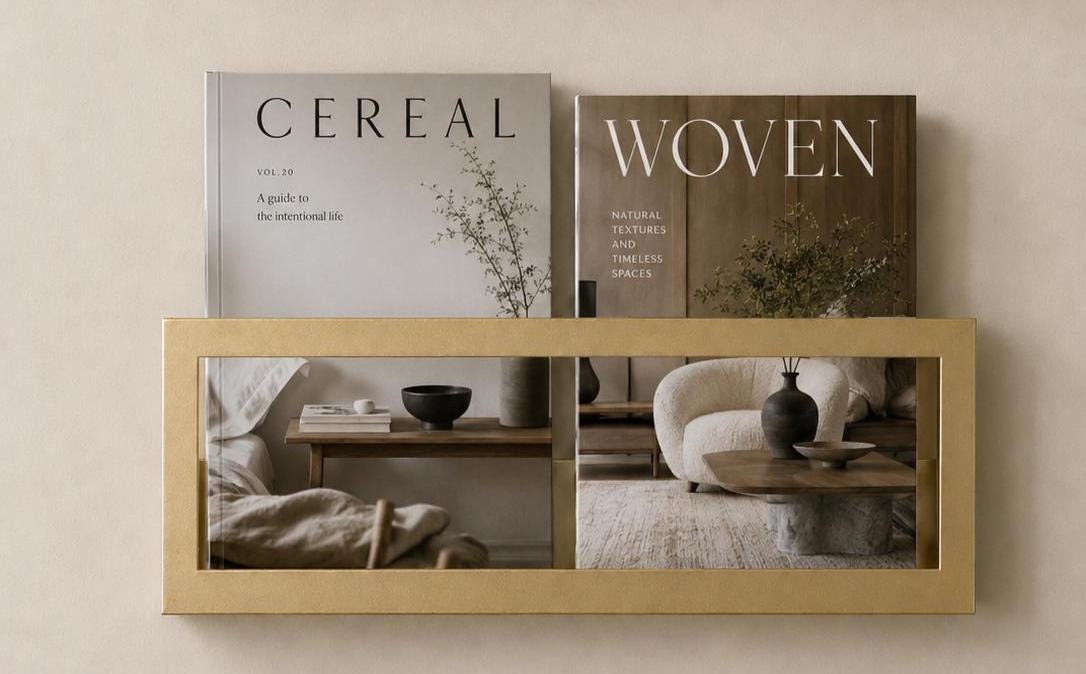 Minimalist Wall-Mounted Magazine Rack – Metal Bookshelf, Vinyl Display Shelf - BlackIvyCraft
