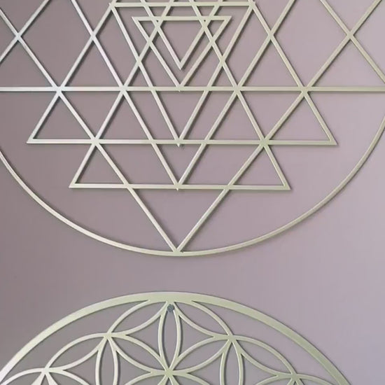 Sacred Geometry Gold Wall Art Set -W262