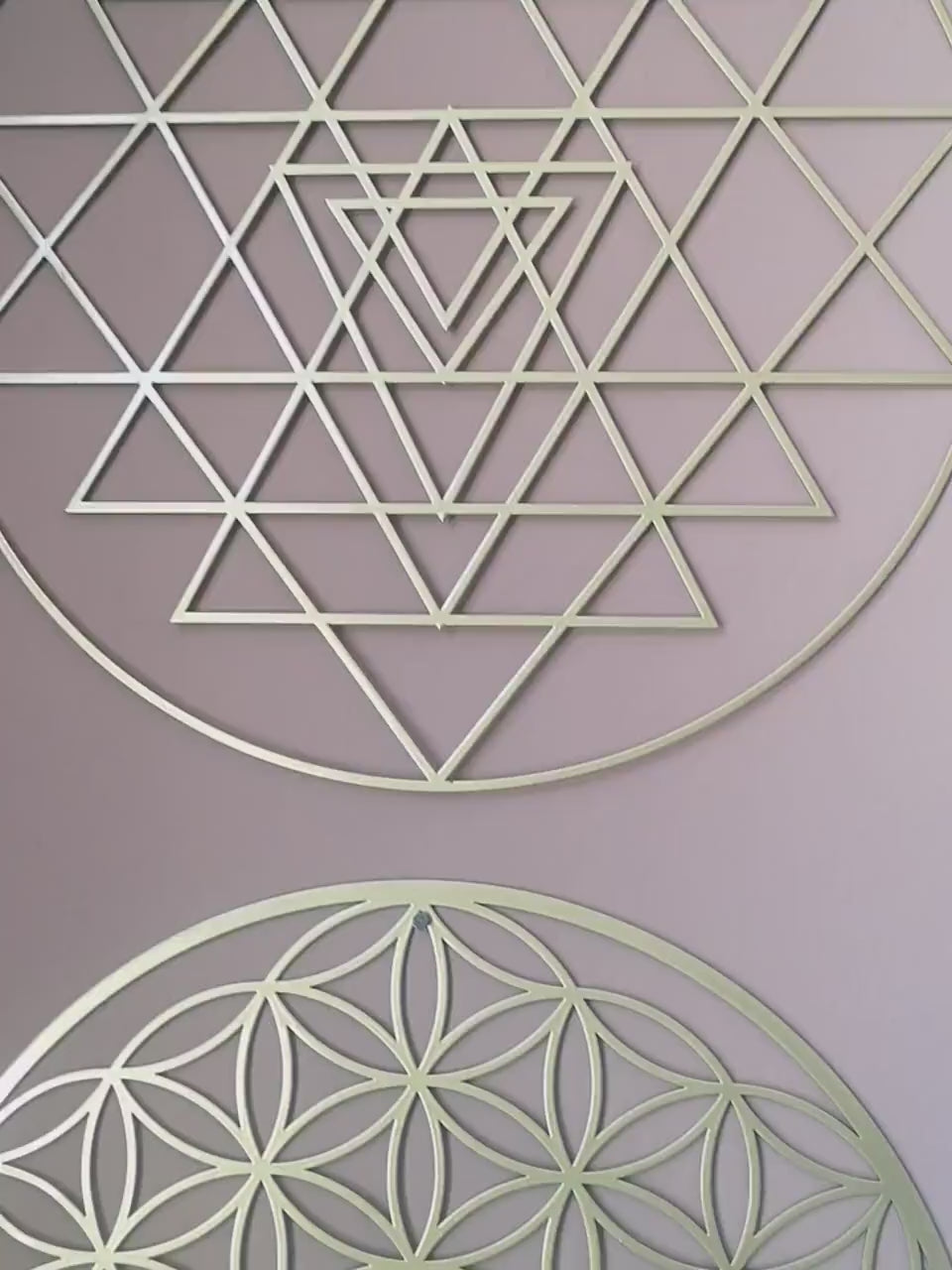 Sacred Geometry Gold Wall Art Set -W262