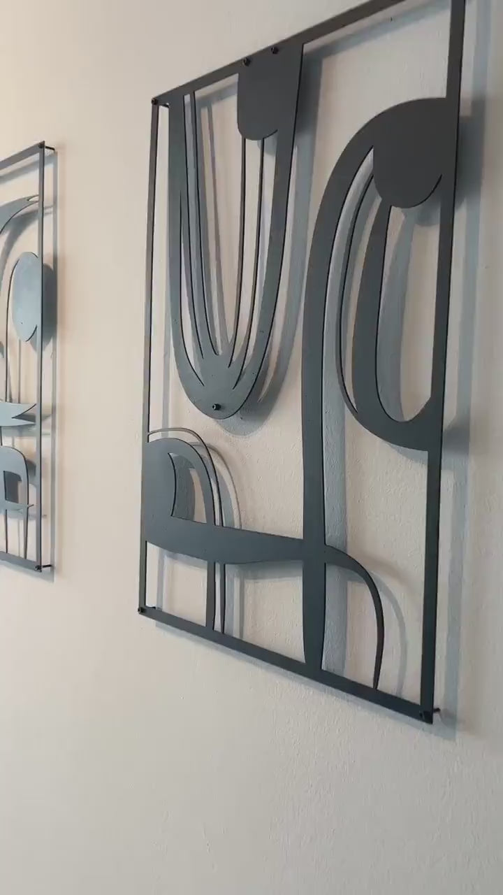 Abstract Metal Wall Art Set