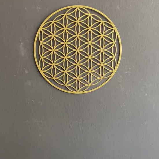 Flower of Life Gold Wall Decor - W173