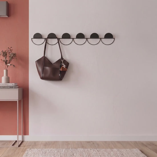 Modern Metal Wall Rack: Minimal Gold Coat Hooks, Accessory Rack