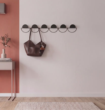 Modern Metal Wall Rack: Minimal Gold Coat Hooks, Accessory Rack
