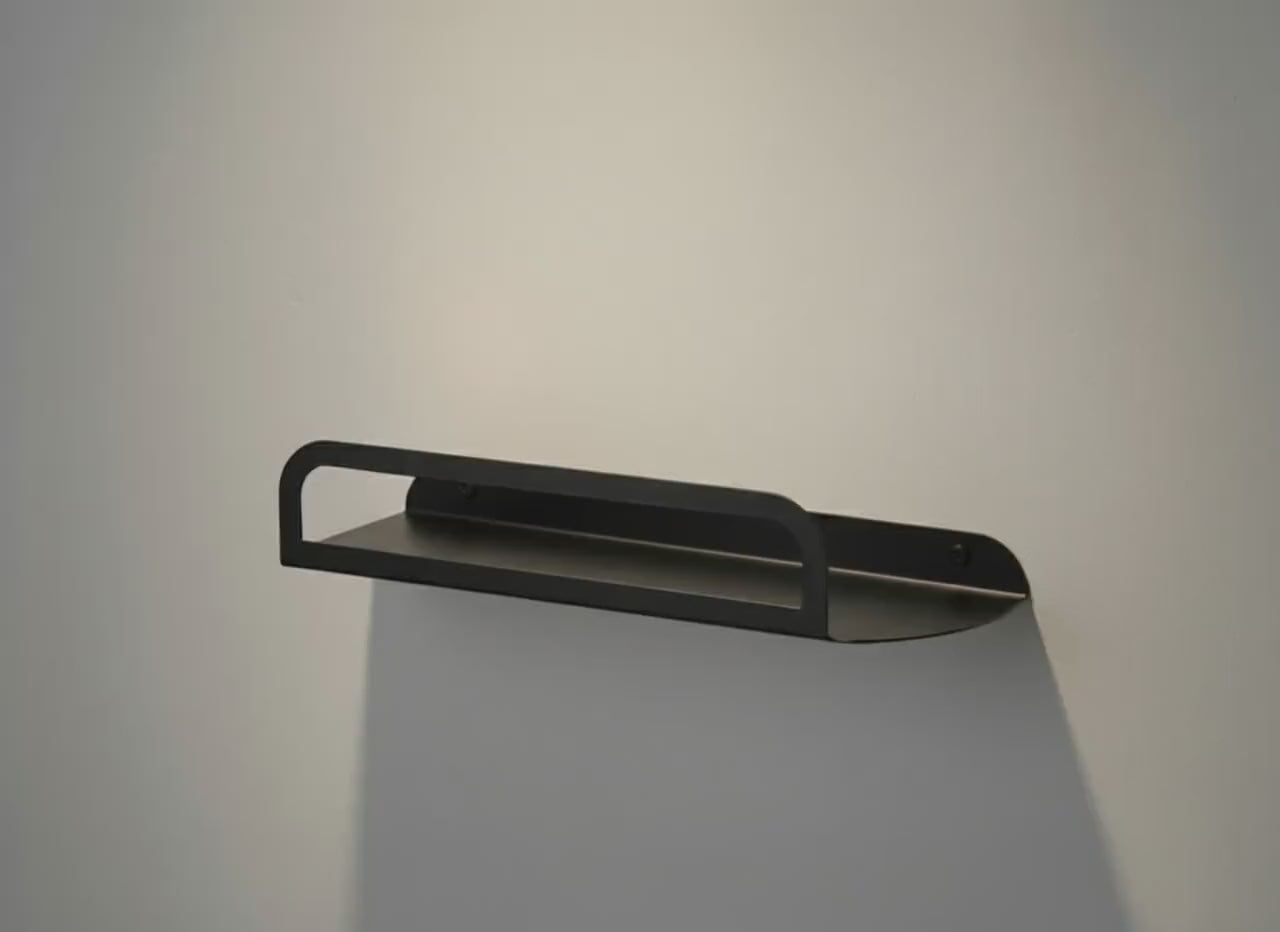 Minimal Bathroom Shelf, Modern Metal Wall Shelf