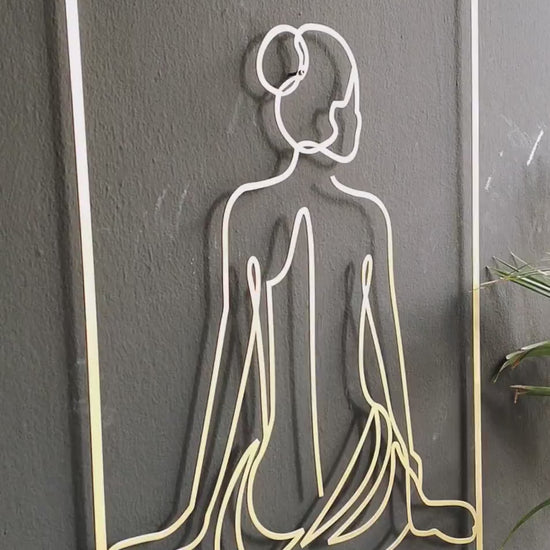 Naked Woman Wall Art Set, Bedroom Gold Wall Decor, Bathroom Metal Wall Decor, Woman Body Naked Wall Decor, Large Wall Decor, Woman Legs