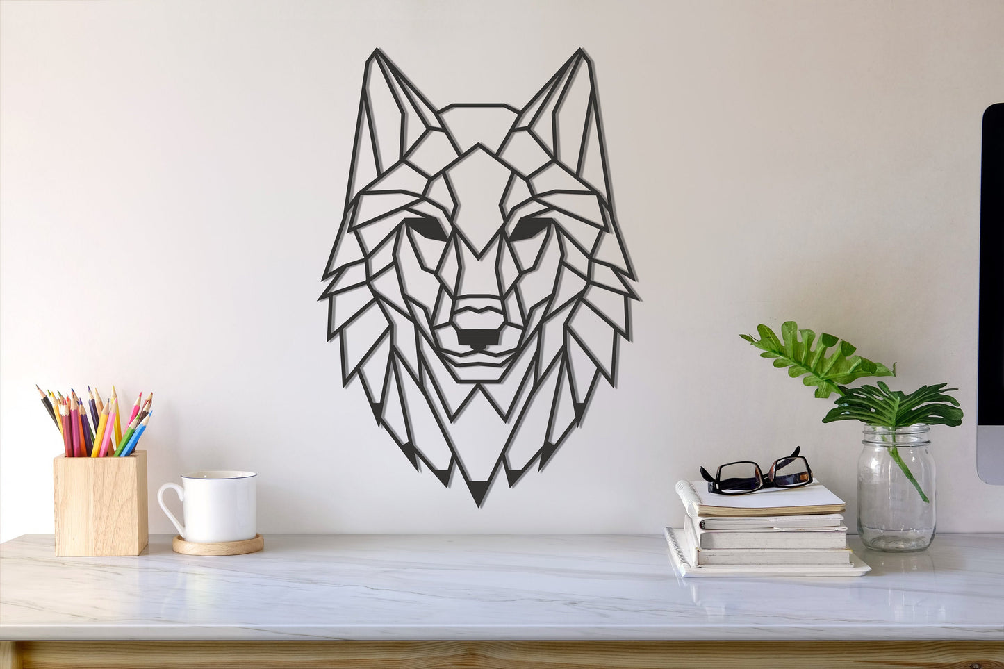 Wolf Metal Wall Art - BlackIvyCrafts