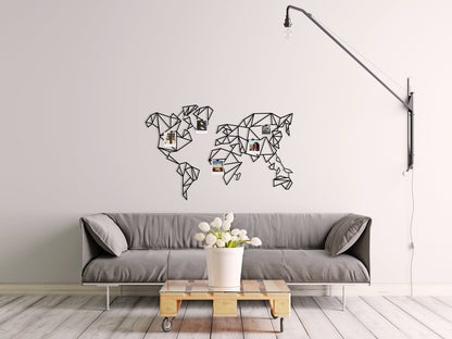 Large Metal World Map - BlackIvyCrafts