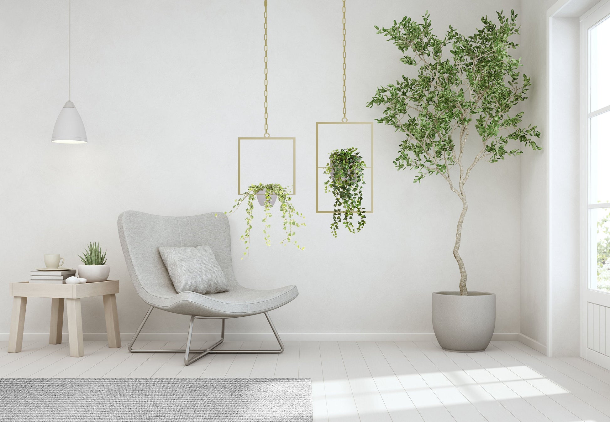 living room indoor hanging plants Gold Indoor Hanging Planter P105 – BlackIvyCrafts