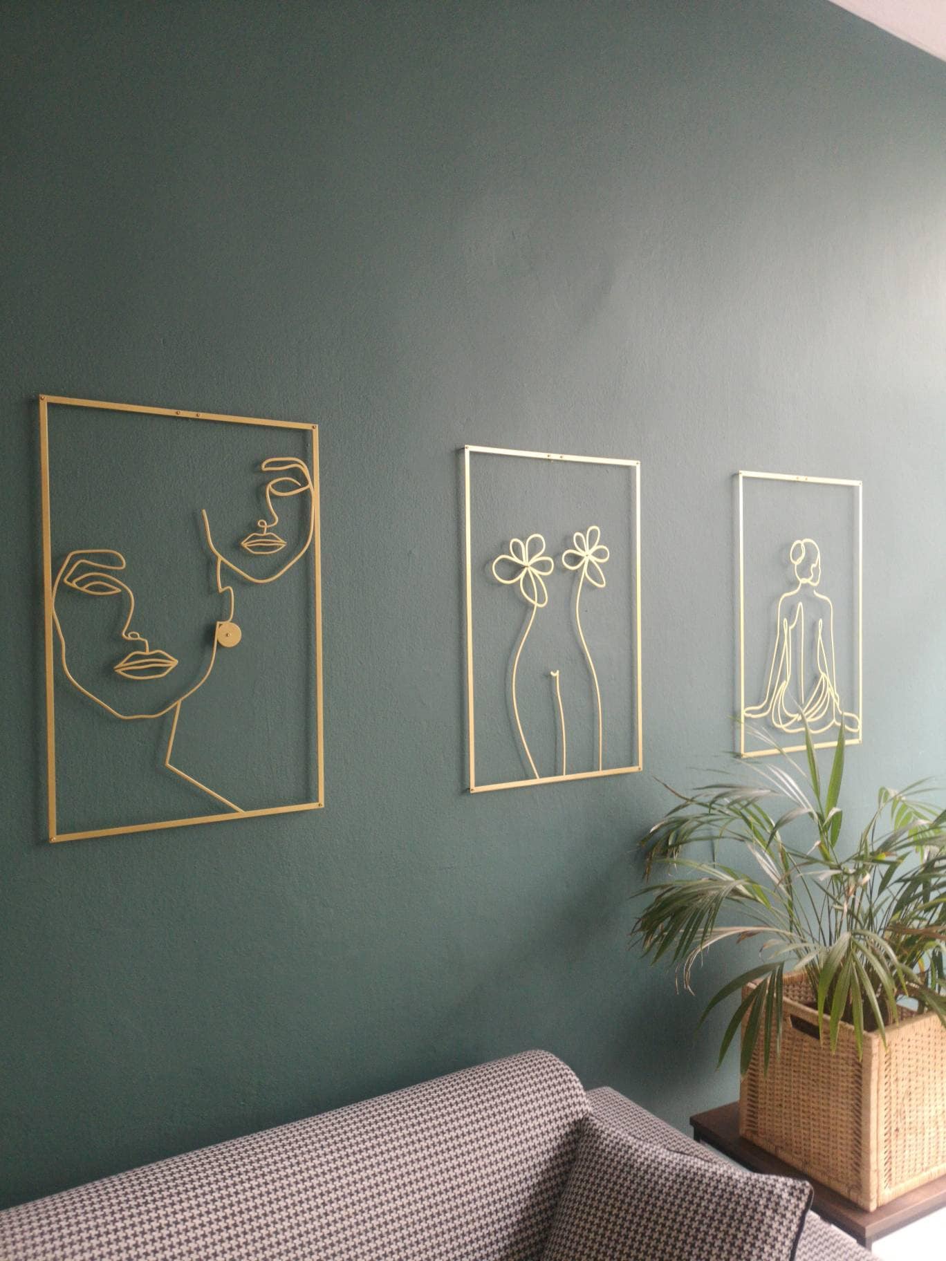 Naked Woman Gold Wall Decor Set -W260 - BlackIvyCraft