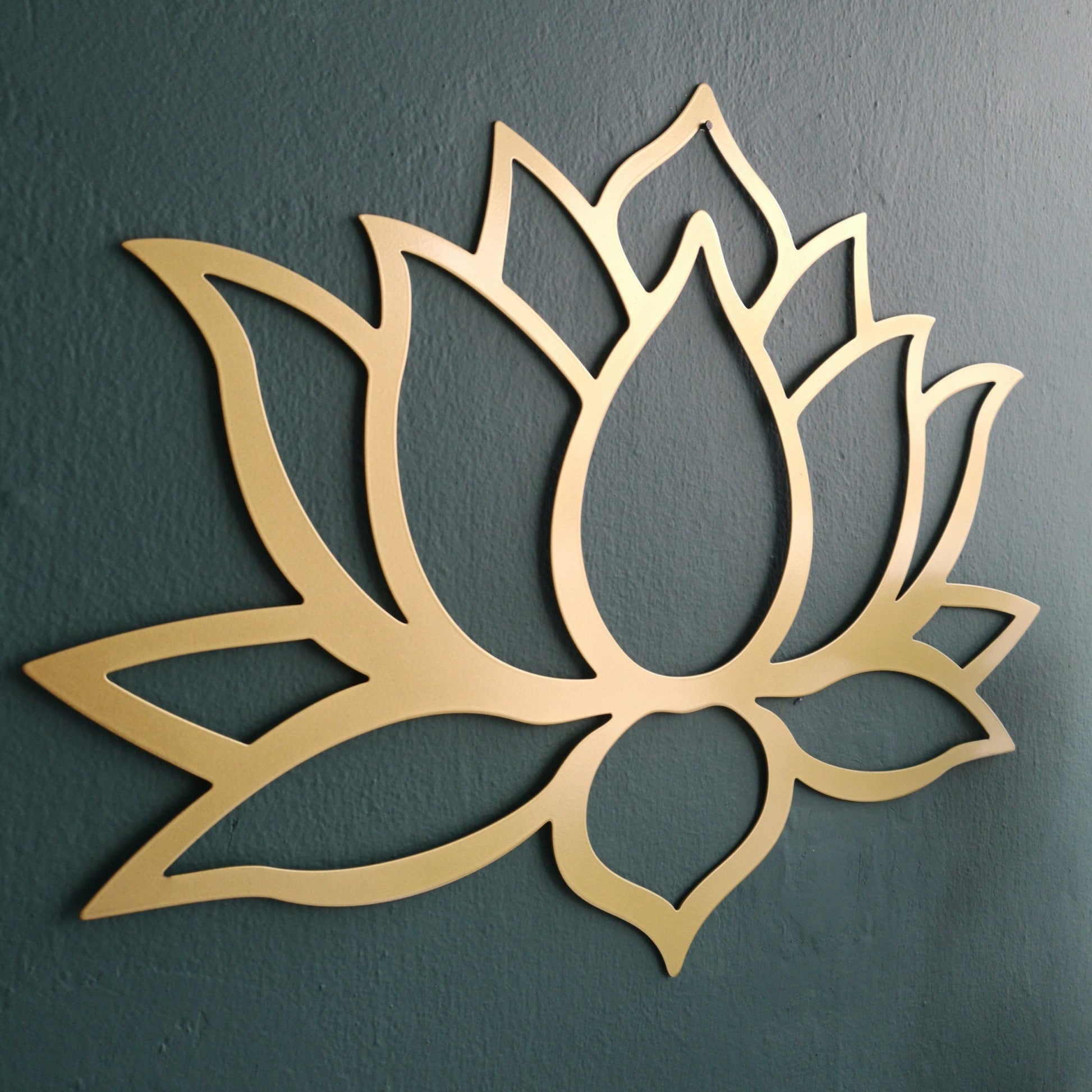 Lotus Gold Wall Art - BlackIvyCrafts