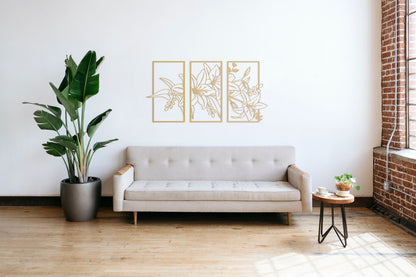 Lily Metal Wall Decor - BlackIvyCrafts
