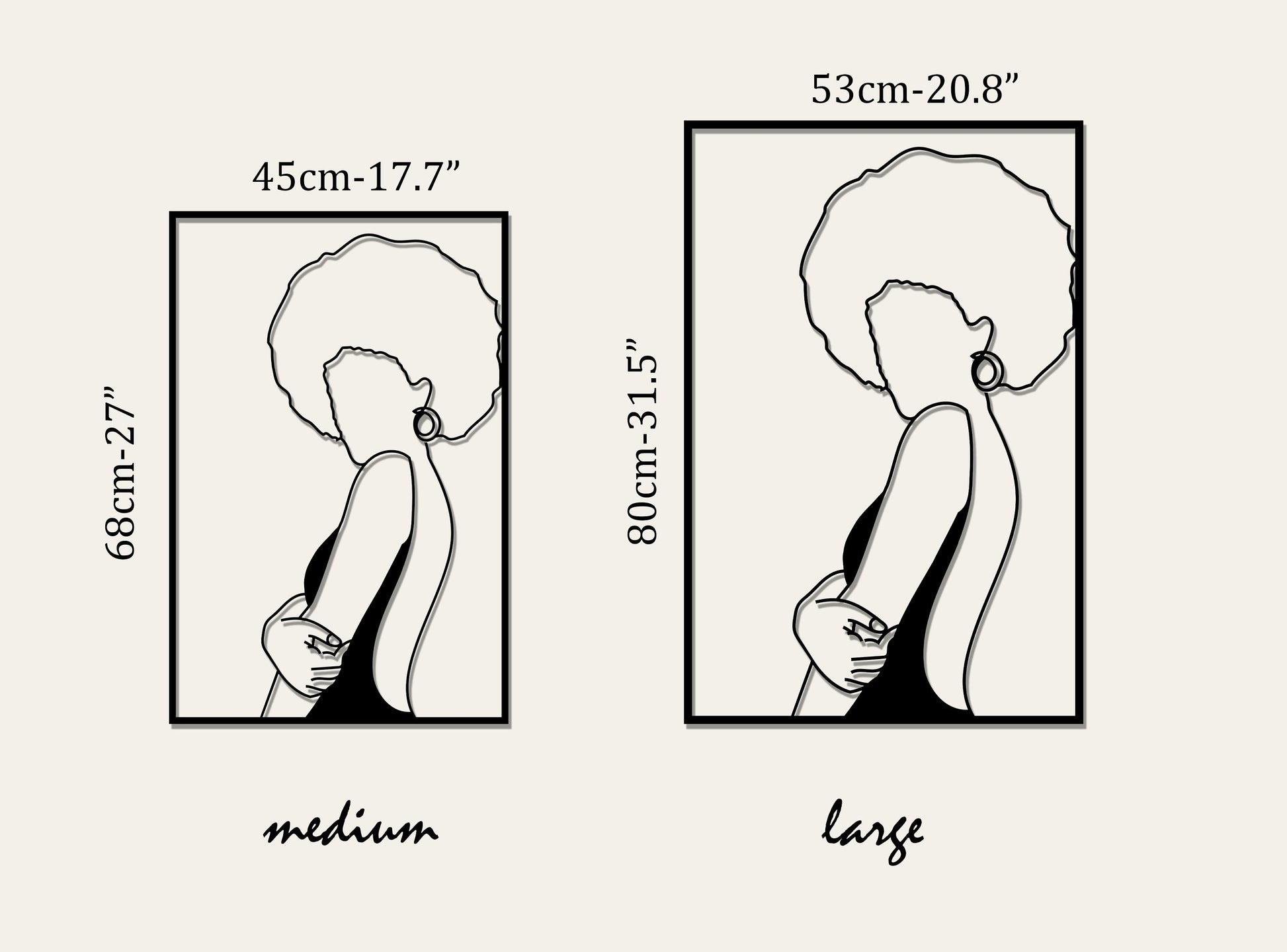 Afro Woman Wall Art - BlackIvyCrafts
