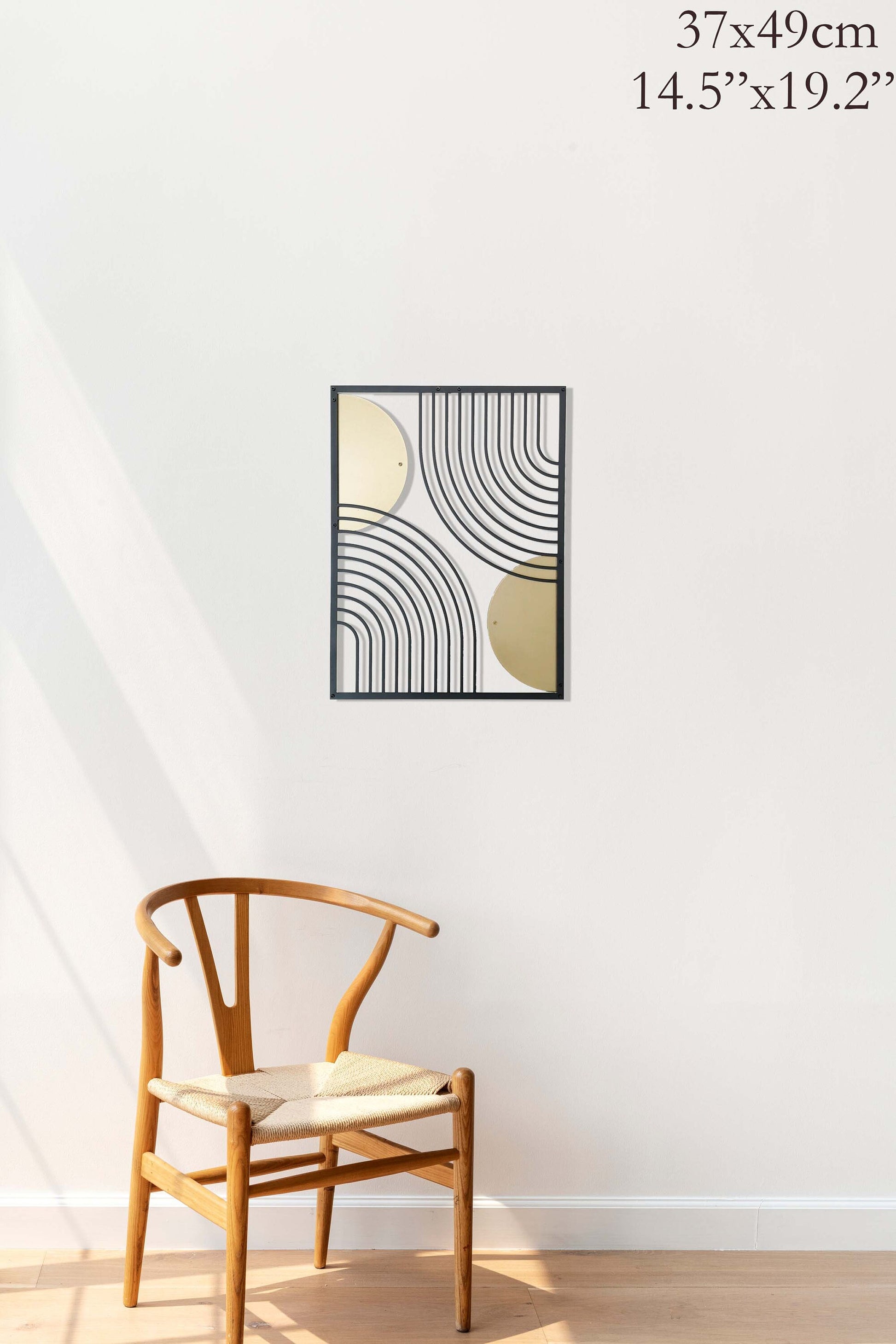Geometric Rainbow Modern Art, Metal Wall Art Set, Mid-Century Decor, Modern Living Room Decor, Abstract Wall Art, Minimalist Wall Art