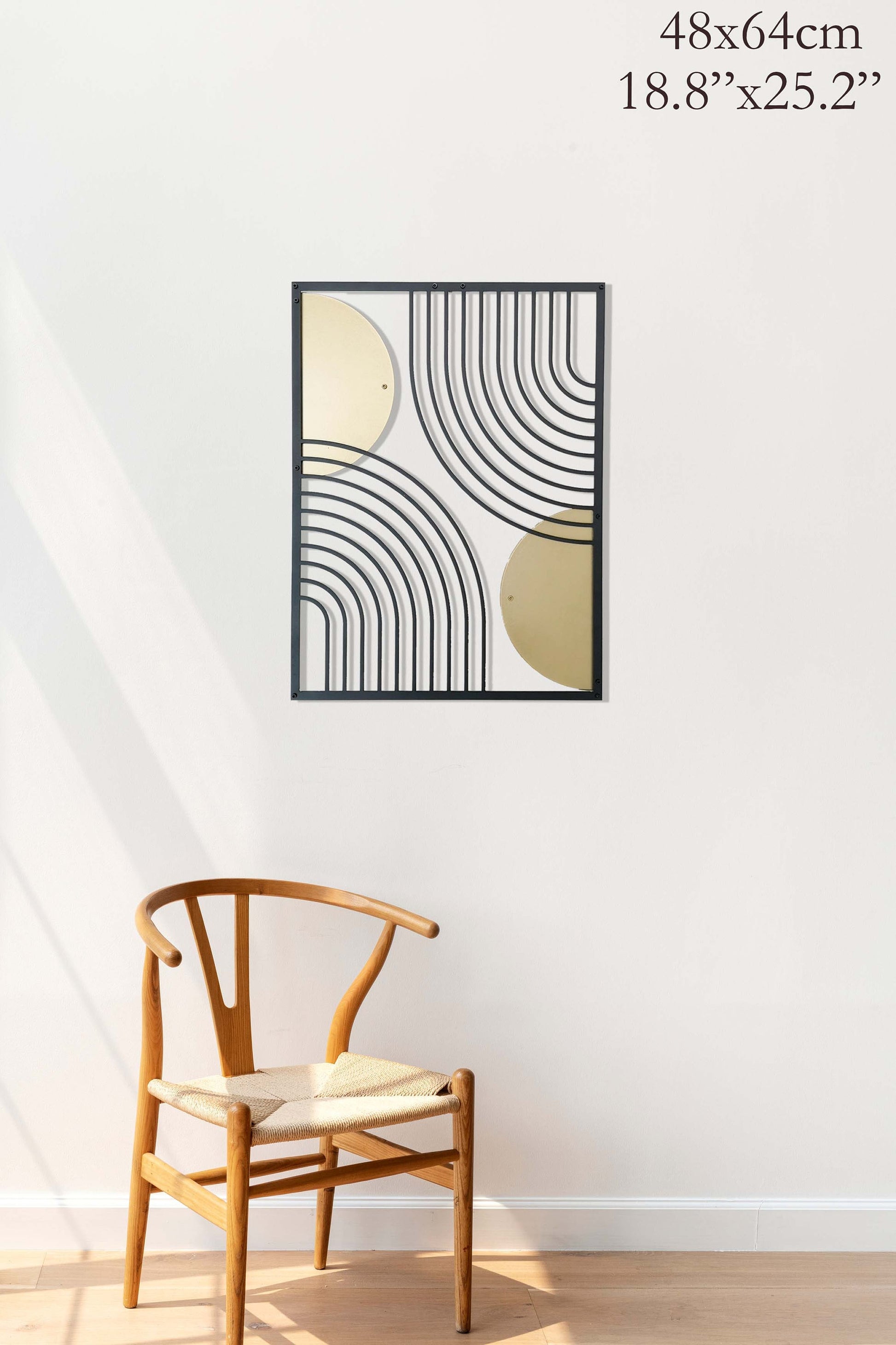 Geometric Rainbow Modern Art, Metal Wall Art Set, Mid-Century Decor, Modern Living Room Decor, Abstract Wall Art, Minimalist Wall Art