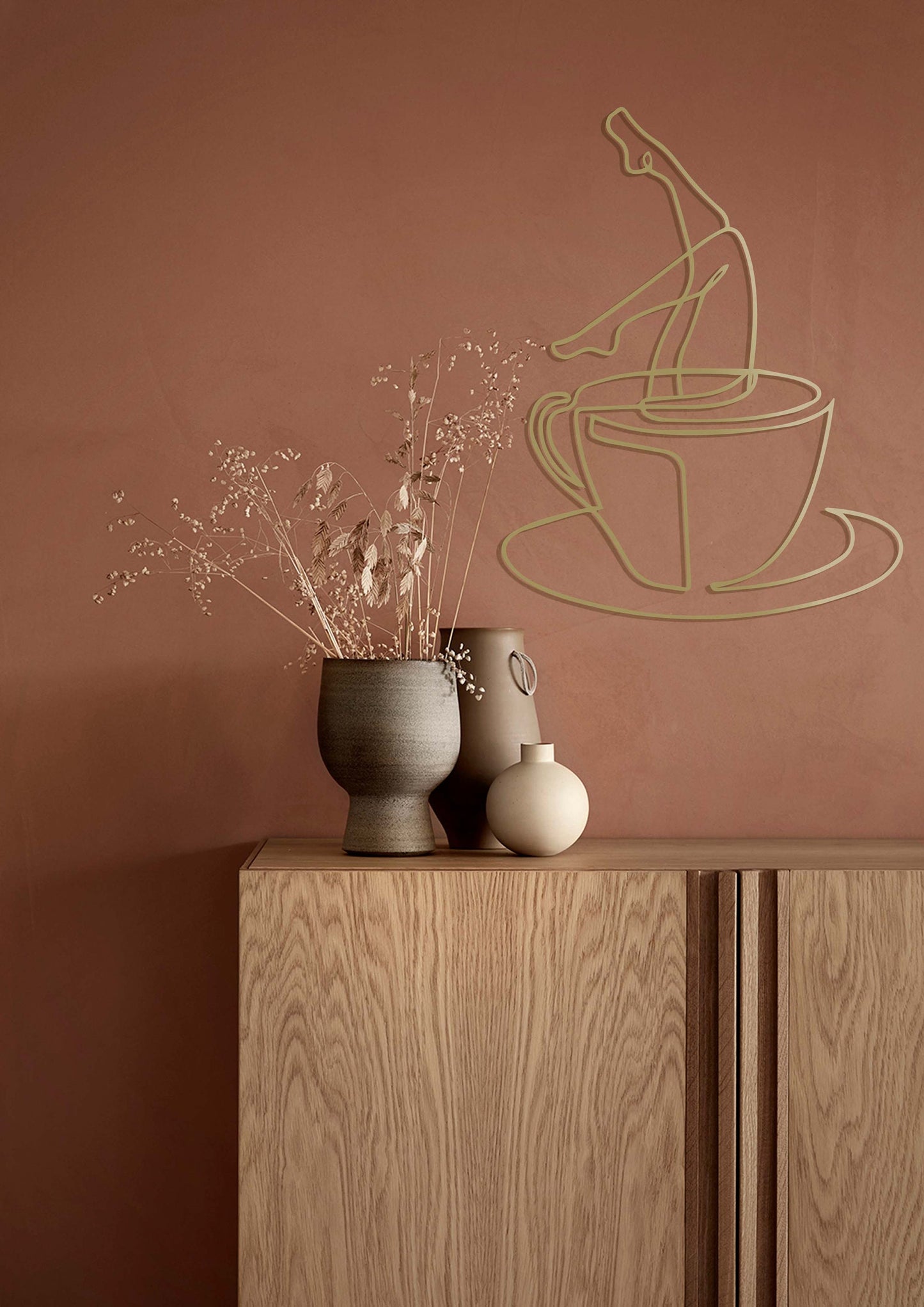 Woman Legs Metal Wall Decor, Coffee Metal Wall Decor, Cafe Wall Art, Modern Coffee Corner Decor, Woman Wall Decor, Gift for Her