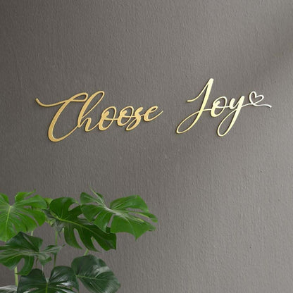 Choose Joy Metal Sign, Welcome Wall Decor, Happy Metal Words, Porch Sign, Metal Words for Walls, Housewarming Gift