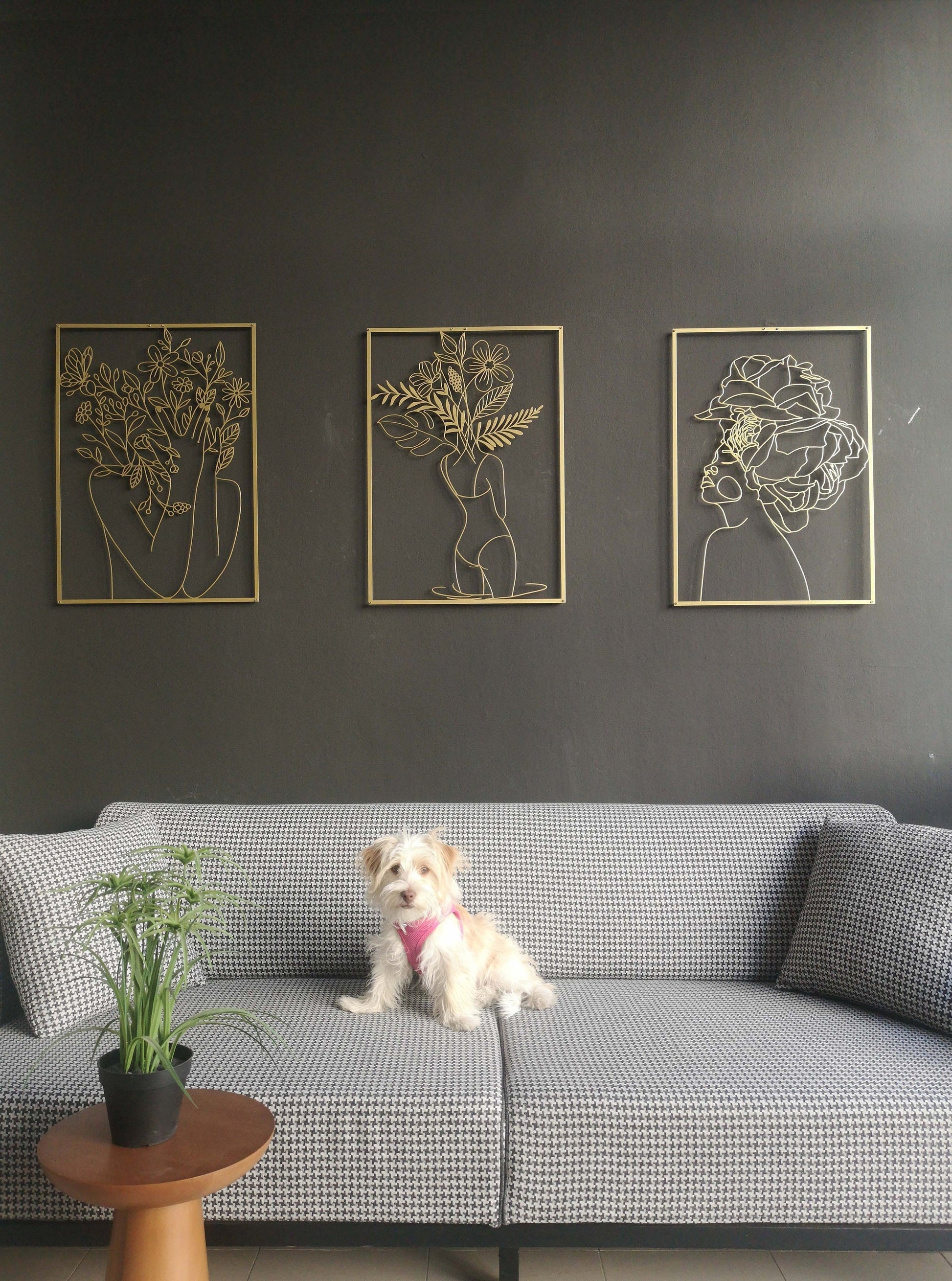 Woman Body Art Set, Gold Metal Wall Decor, Above Bed Decor, Above Couch Art, Unique Home Decor, Large Wall ArtGallery Wall Decor, - BlackIvyCraft