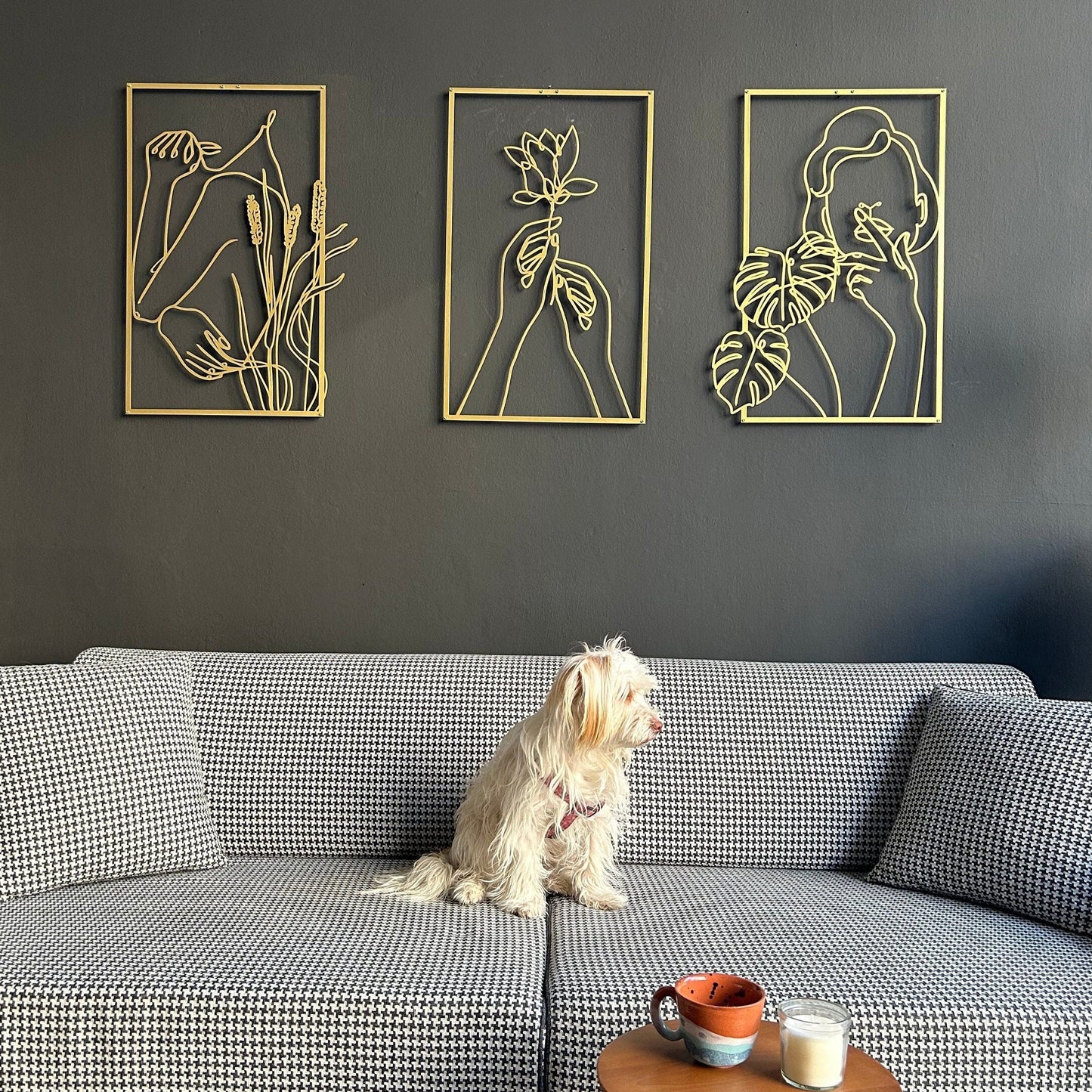 Gold Female Wall Decor Set - BlackIvyCraft