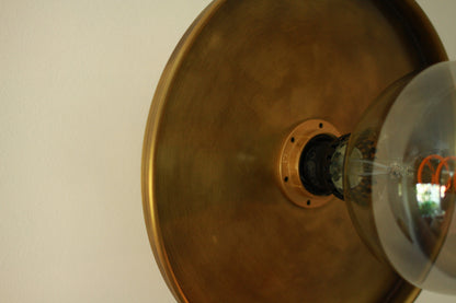 Brass Minimal Wall Sconce, Ceiling Flush Mount light, Aged Brass Ligting, Minimal Cafe Sconce, Elegant Sconce