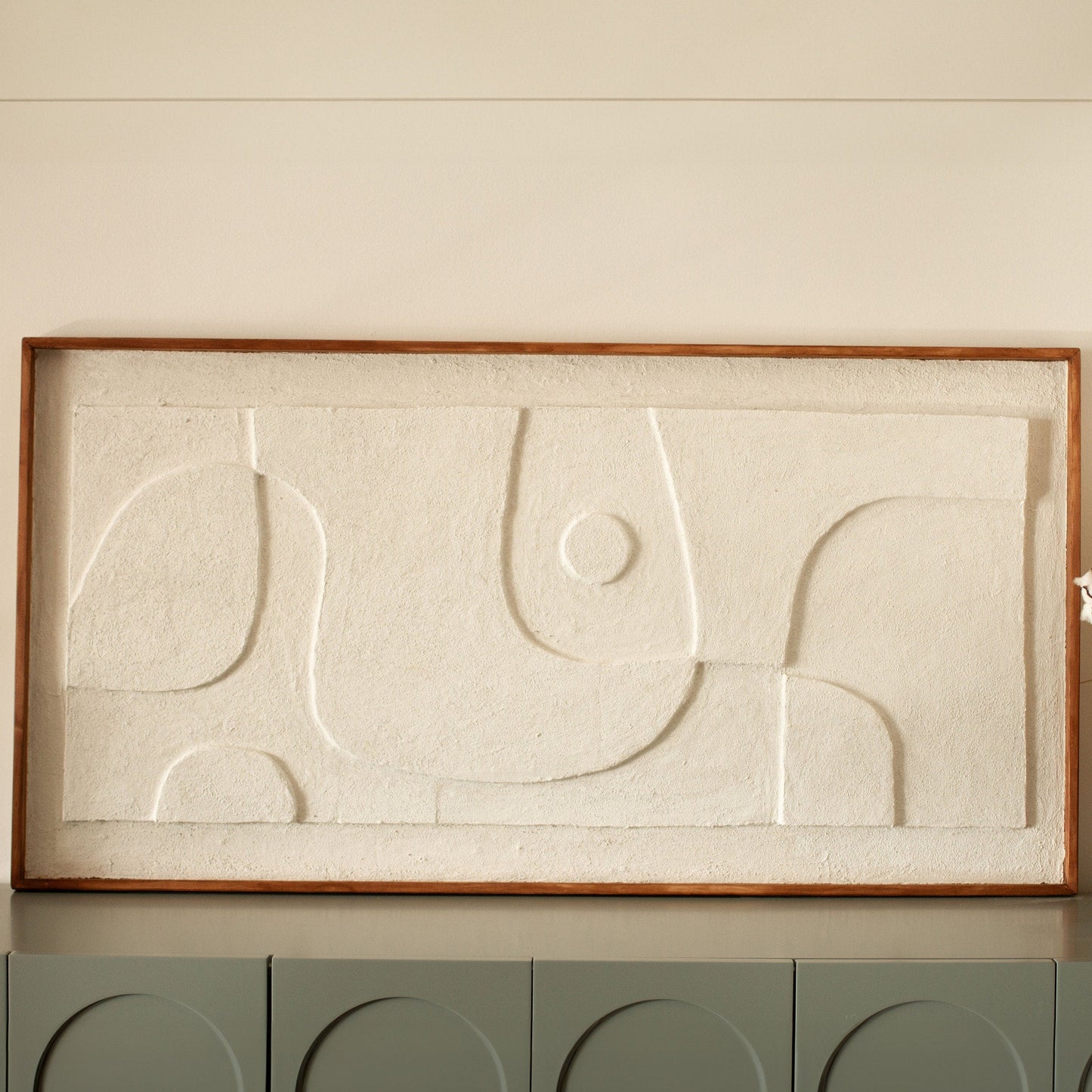 3D Relief Wall Art, Modern Plaster Art, Sculptural Wall Decor, Above Bed Decor - BlackIvyCraft