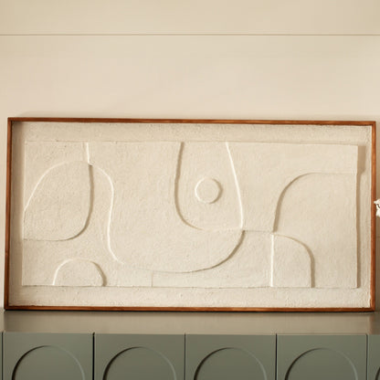 3D Relief Wall Art, Modern Plaster Art, Sculptural Wall Decor, Above Bed Decor - BlackIvyCraft